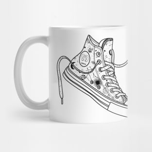 Gemini High tops - Black &amp; white Mug